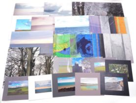 Collection of contemporary Richard Blower landscape art photography prints, some on board, the