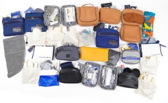 Twenty five aviation interest in-flight travel vanity bags : For further information on this lot