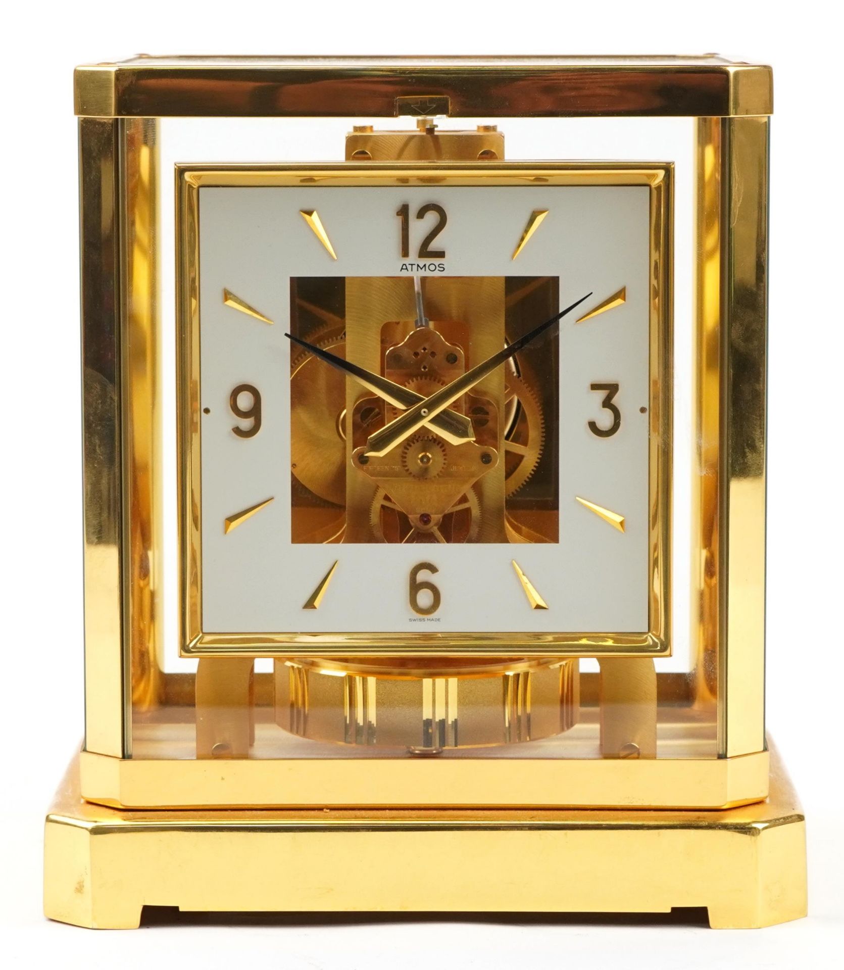 Jaeger LeCoultre brass cased Atmos clock, 23.5cm H x 20.5cm W x 17cm D : For further information - Image 2 of 5