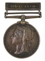 Victorian British military 1882 Egypt medal with Tel-El-Kebir bar awarded to 4730PTE.G.BURROWS.A.H.C
