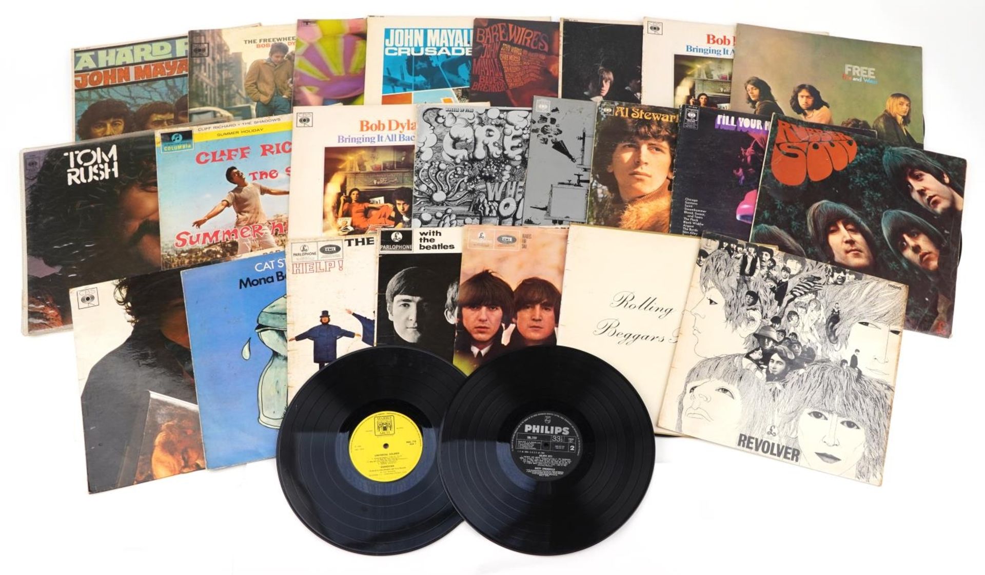 Vinyl LP records including Bob Dylan, John Mayall, The Rolling Stones, Cat Stevens, The Beatles - Image 2 of 7
