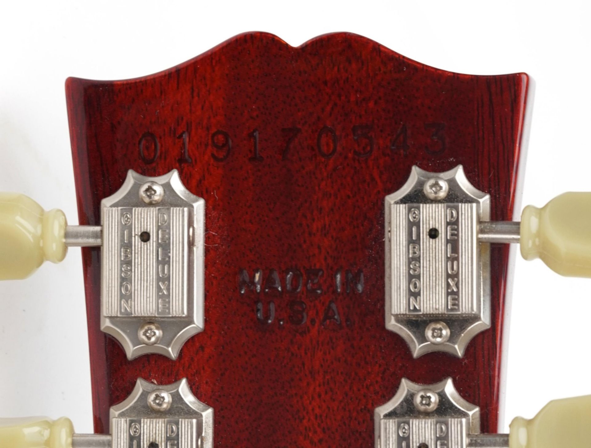 Gibson Classic Les Paul electric guitar with mother of pearl inlay housed in a Gibson protective - Image 4 of 5