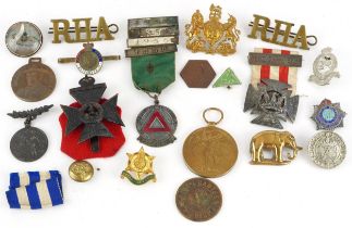 British military World War I Victory medal and related militaria including Royal Army Service