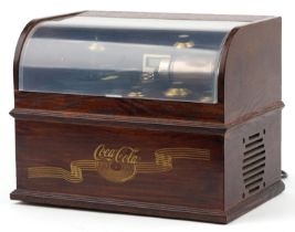 Retro Coca Cola advertising phonograph design CD player with AM/FM radio, 27cm H x 34cm W x 23cm D :