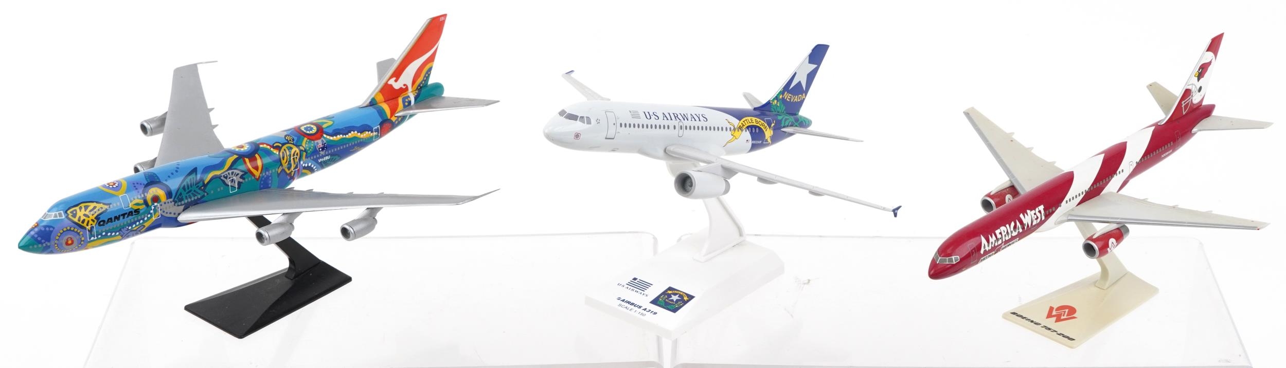 Nine aviation interest airline miniatures including Boeing 757-200 and Airbus A319, the largest 27cm - Image 2 of 3