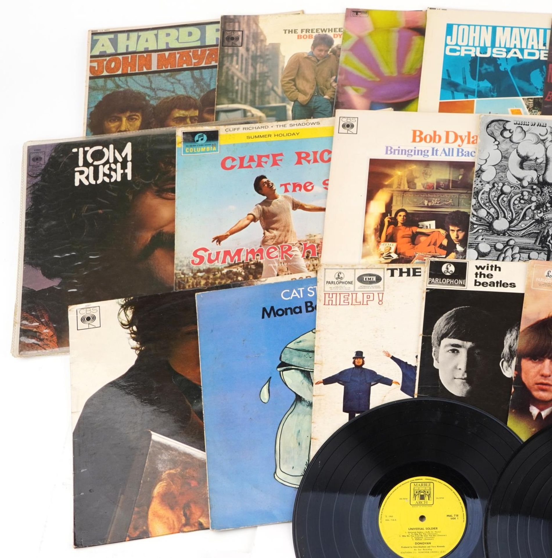 Vinyl LP records including Bob Dylan, John Mayall, The Rolling Stones, Cat Stevens, The Beatles - Image 3 of 7