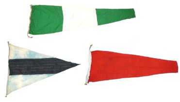 Three military interest flags, the largest 275cm : For further information on this lot please