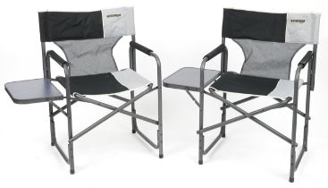 Pair of Quest folding director's chairs with tables : For further information on this lot please
