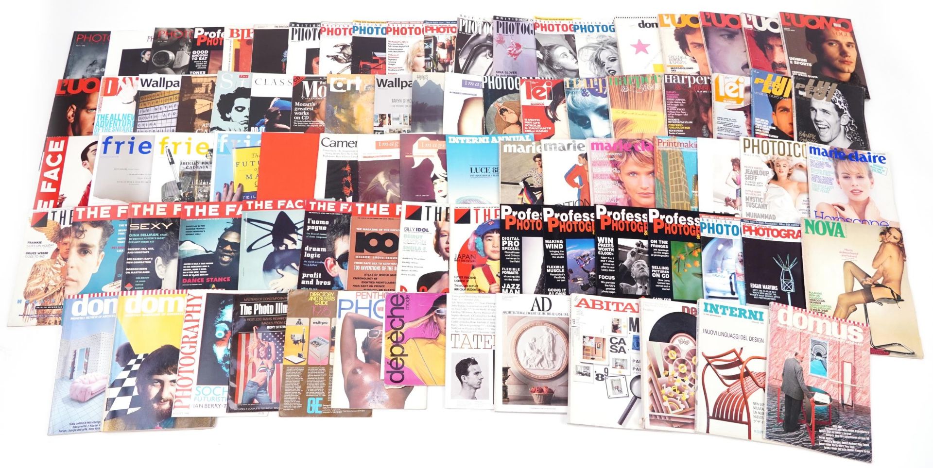 Large collection of vintage and later art photography magazines including Photo-Art, Professional