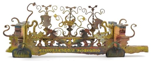 Antique Sicilian carriage axel, 97cm in length : For further information on this lot please visit