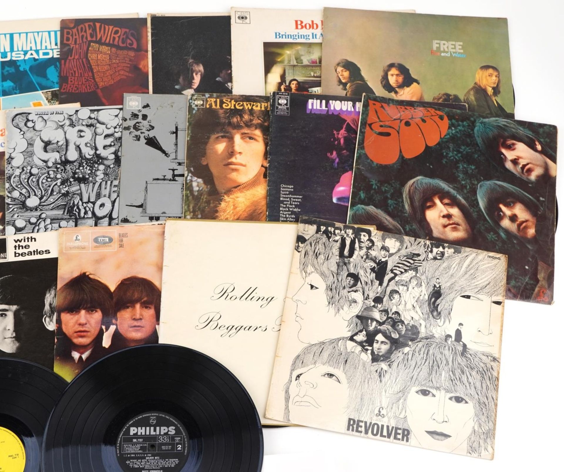 Vinyl LP records including Bob Dylan, John Mayall, The Rolling Stones, Cat Stevens, The Beatles - Image 6 of 7