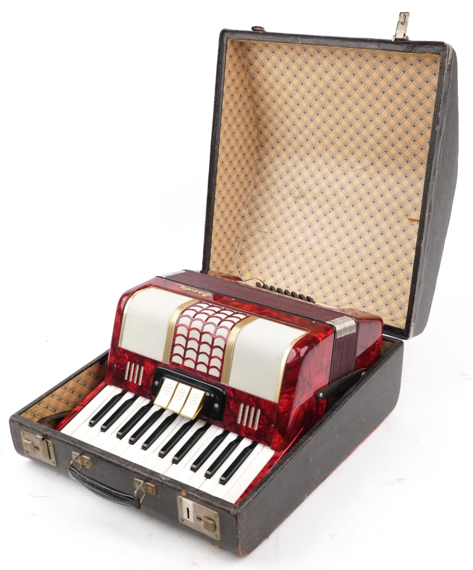 Galotta, Italian piano accordion with case, 34cm wide : For further information on this lot please - Image 5 of 5