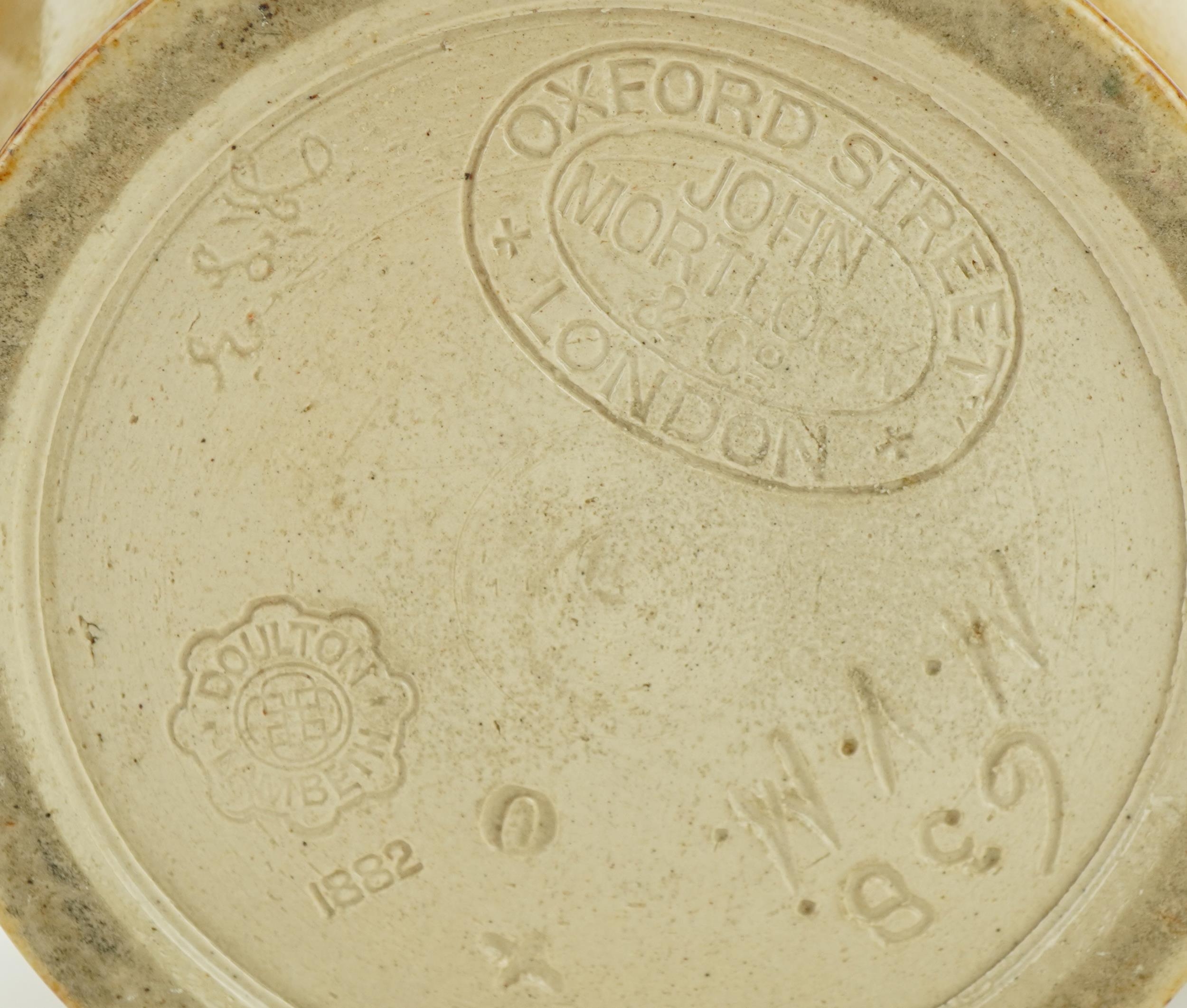 Mark Marshall for Doulton Lambeth, stoneware twin handled loving cup with incised motto When drink - Image 4 of 4