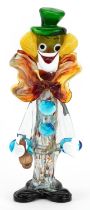 Large Murano glass clown, 35cm high : For further information on this lot please visit