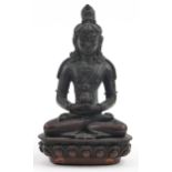 18th Century Chino Tibetan bronze/copper buddha figure of Tara, 15cms tall : For further information