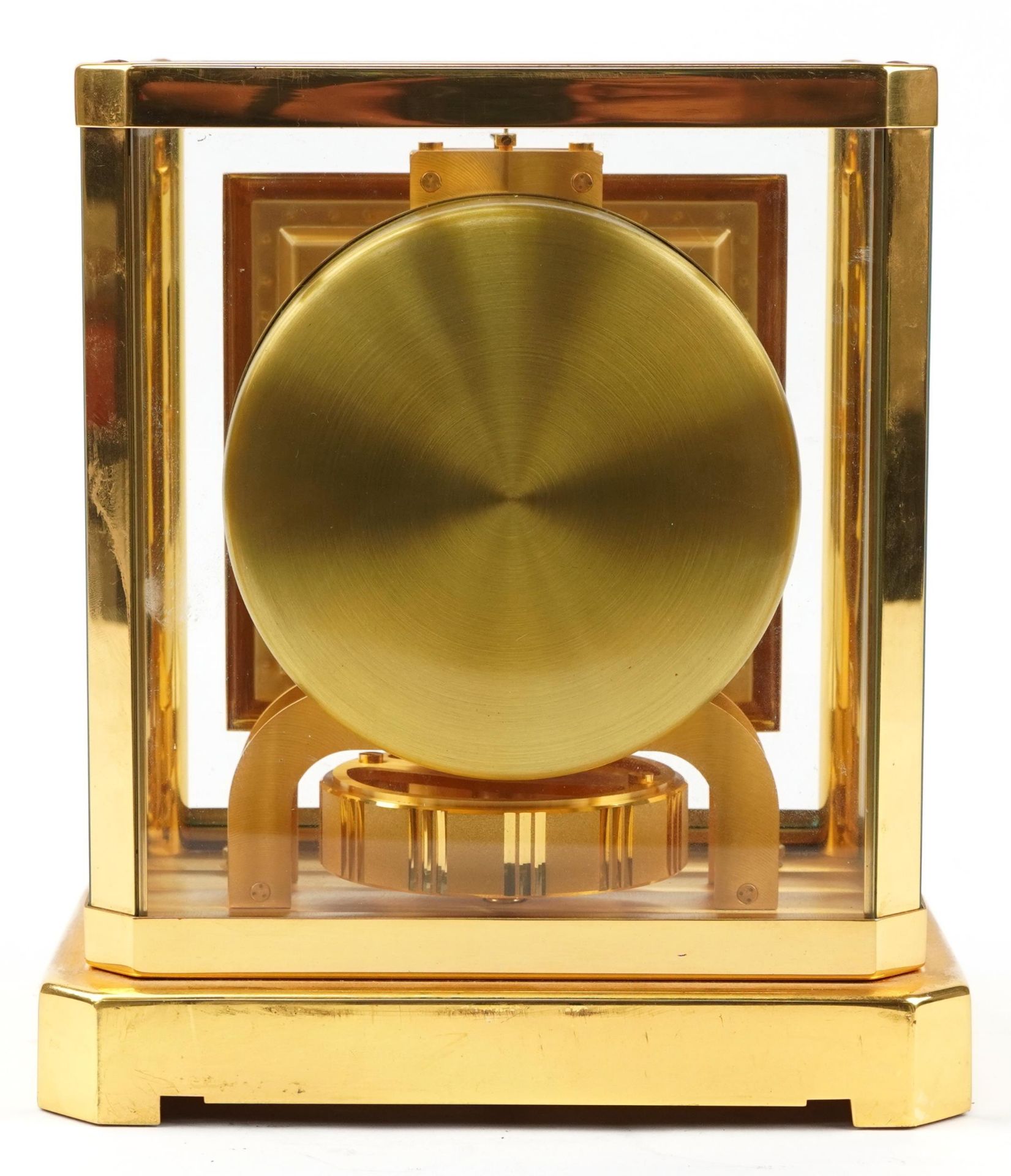 Jaeger LeCoultre brass cased Atmos clock, 23.5cm H x 20.5cm W x 17cm D : For further information - Image 3 of 5