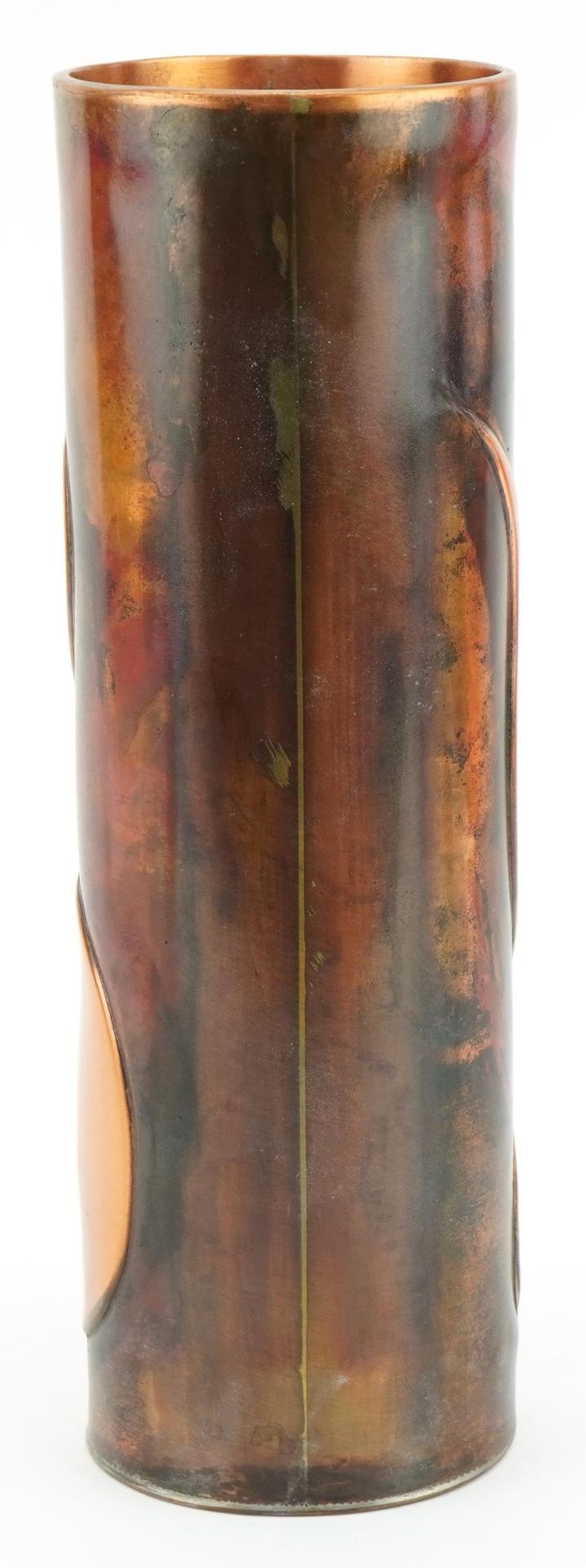 Sam Fanaroff, Arts & Crafts style cylindrical vase decorated in low relief with stylised motifs, - Image 2 of 4