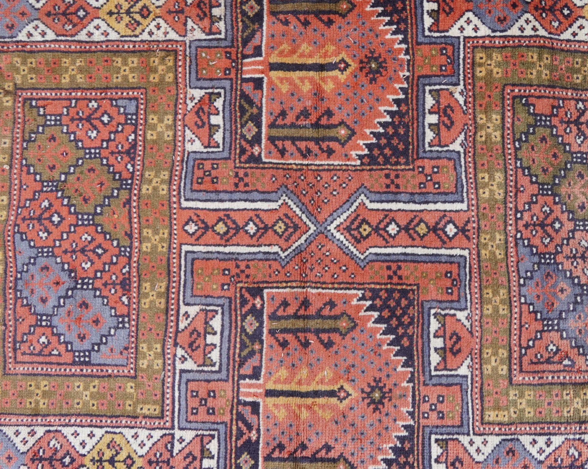 Rectangular Turkish rug having a floral design, 185cm x 170cm : For further information on this - Image 2 of 4