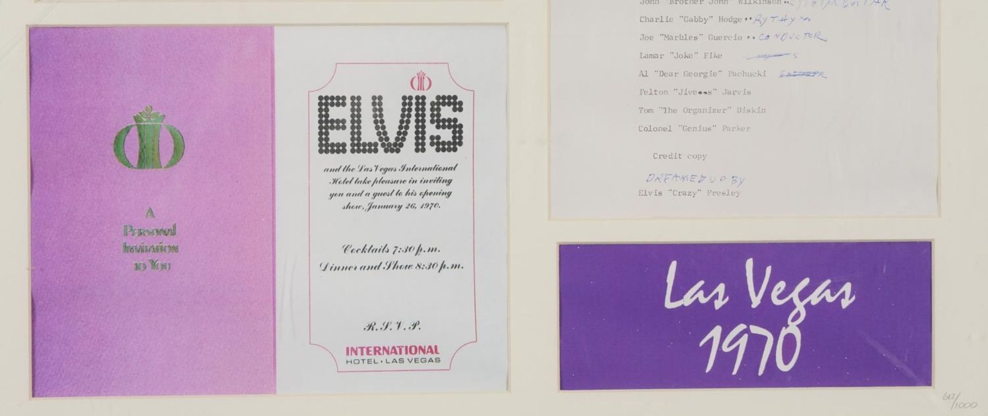Framed Elvis Presley display, limited edition 612/1000, mounted and framed, 74cm x 48.5cm - Image 5 of 7