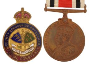 Military interest George V Faithful Service medal awarded to Tom W Machin of Rotherham with box of