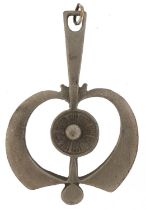 R Tenn, 1960s Swedish pewter pendant, 6cm high, 12.0g : For further information on this lot please