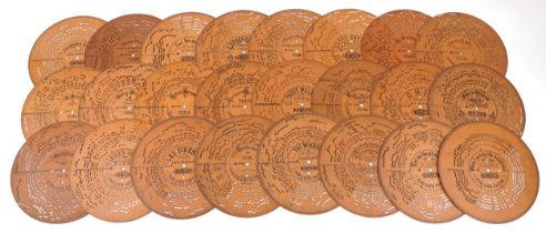 Collection of French Polyphon discs, each 33cm in diameter : For further information on this lot