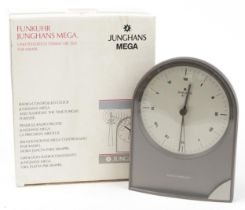 Junghans, radio controlled clock with box, 20cm high : For further information on this lot please