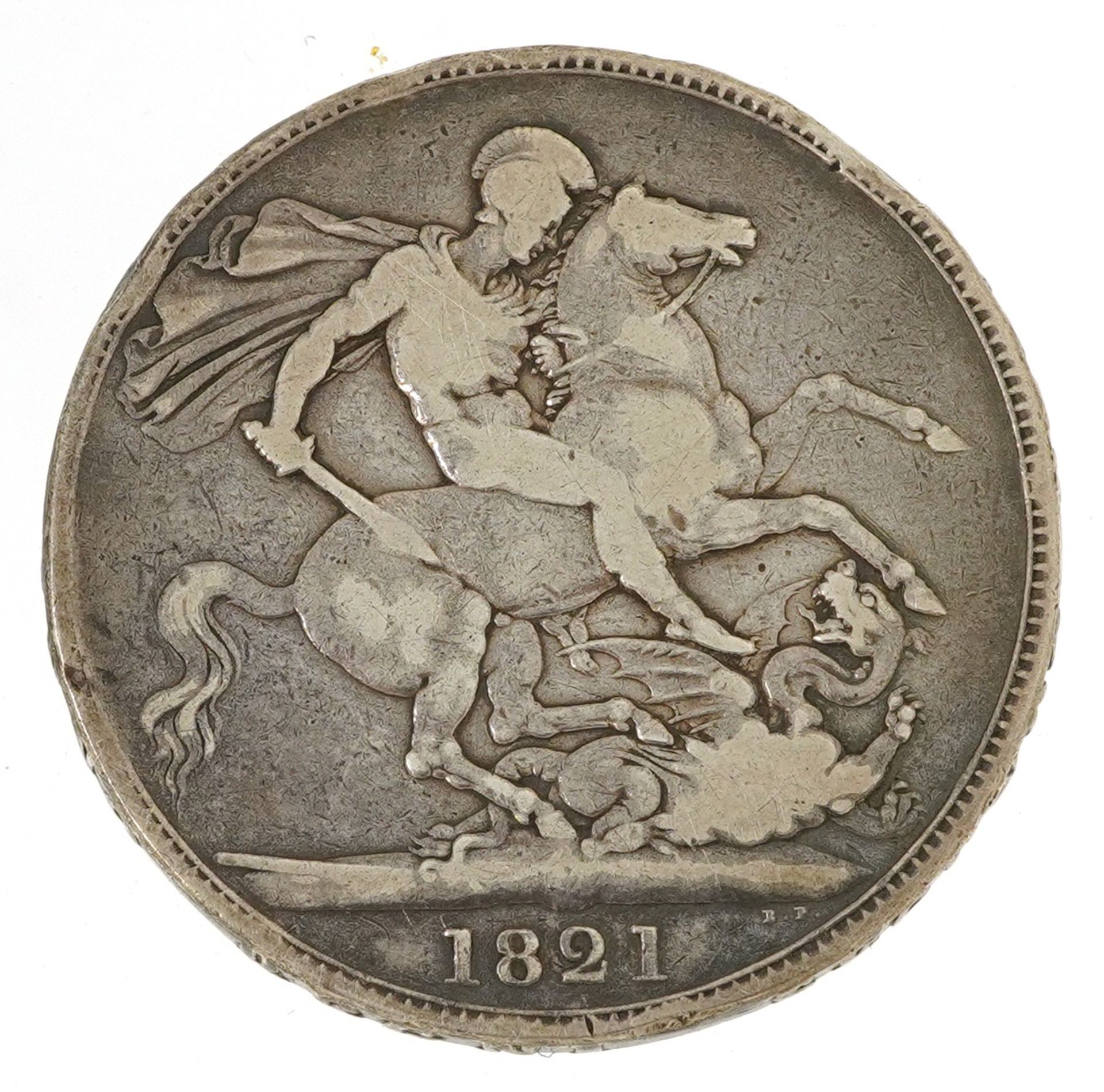 George III 1821 silver crown : For further information on this lot please visit Eastbourneauction.