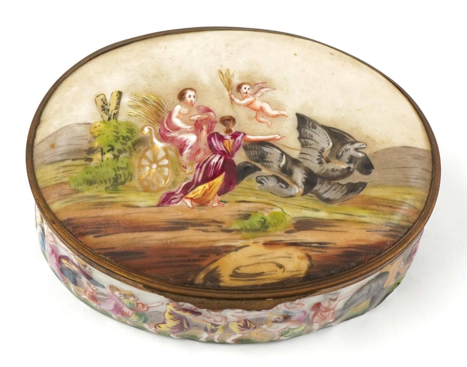 Italian porcelain including teapot impressed Ginori to the base and oval casket, the largest 26cm in - Image 3 of 5