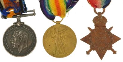 British military World War I trio with Mons star awarded to 8469PTE.A.B.CHAPLAIN.ESSEXR. : For
