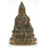 18th Century Chino Tibetan bronze buddha : For further information on this lot please visit