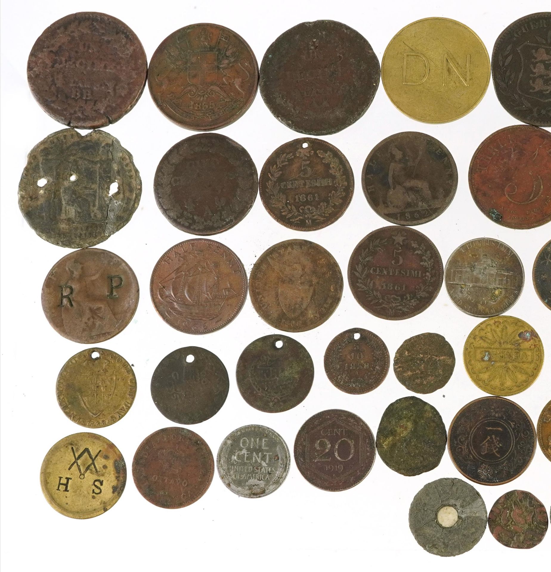 Antique and later British and world coinage including Queen Anne 1711 farthing : For further - Image 3 of 4