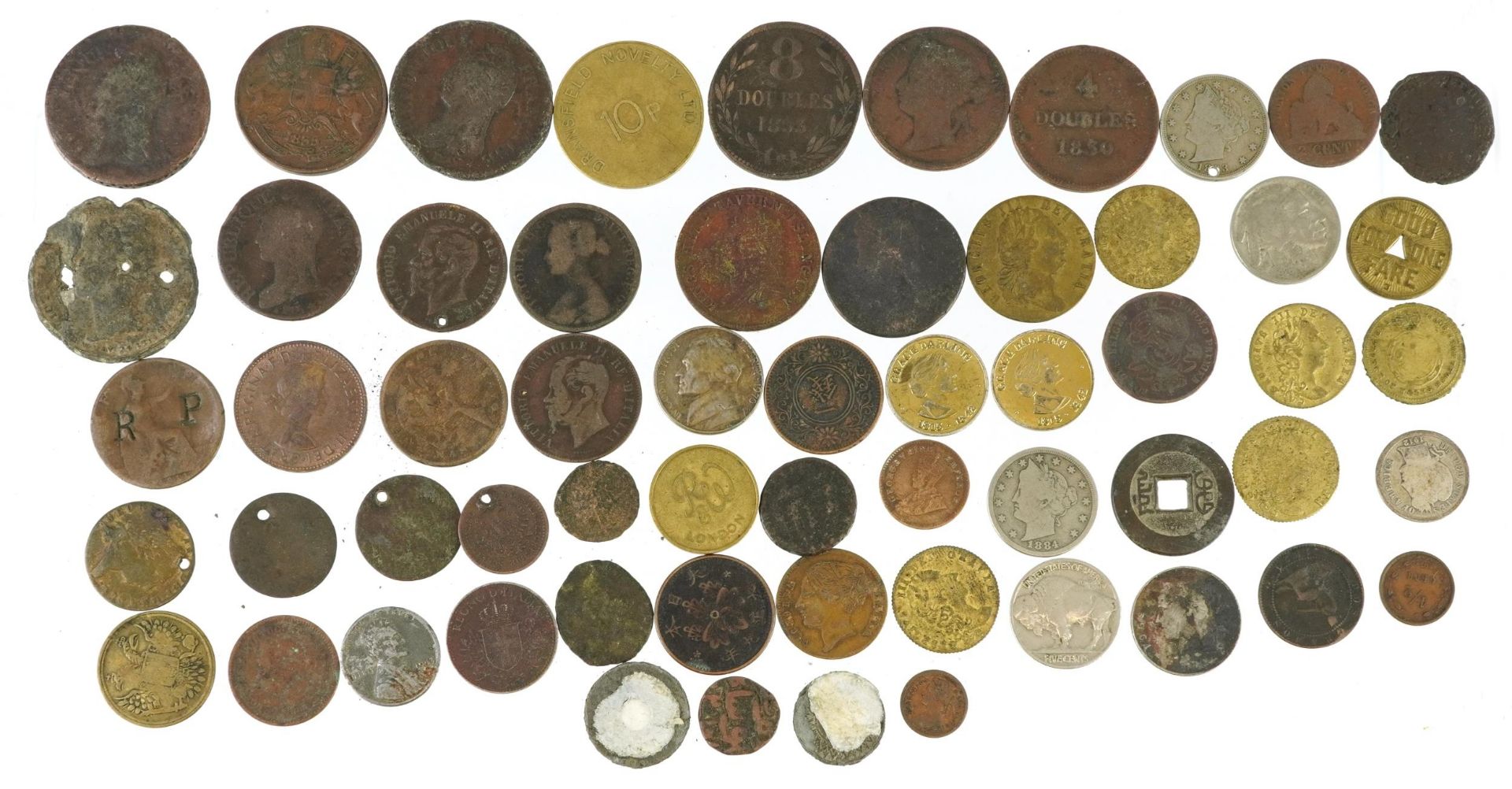 Antique and later British and world coinage including Queen Anne 1711 farthing : For further - Image 4 of 4