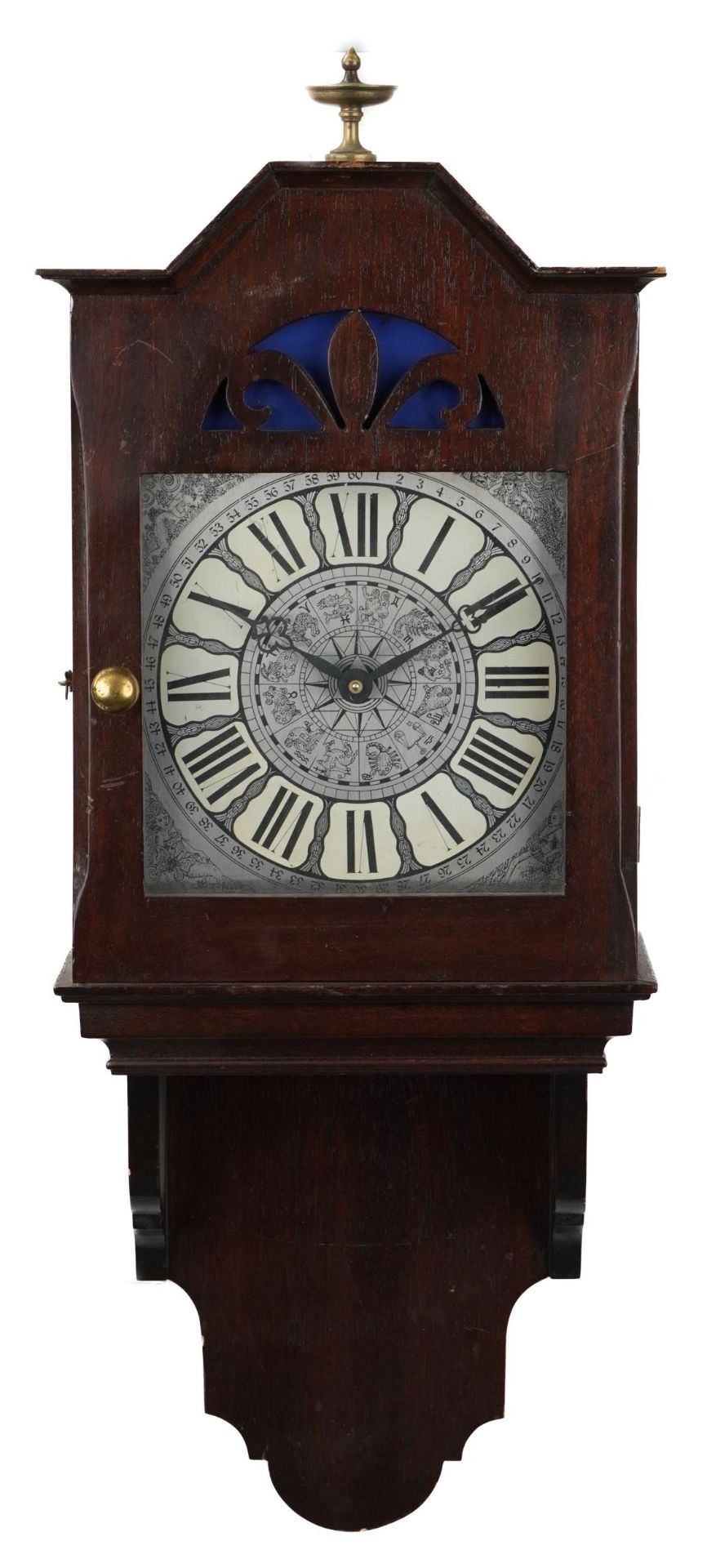 Two exotic and mahogany atlas design wall clocks and a mahogany cased example with silvered face - Image 6 of 9