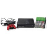 Xbox games console with controller and a collection of Xbox One games : For further information on