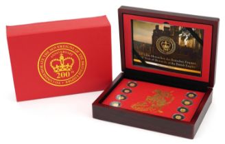 Two Hundred Years of Monarchs of The British Empire 24ct gold coin collection comprising eight coins