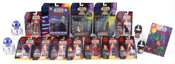 Star Wars collectables, mostly as new in sealed packs, including Episode 1 Commtech figures and