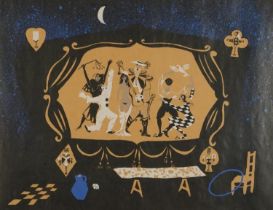 Dany Lartigue - Theatre Production, pencil signed print in colour limited edition 41/100, mounted,