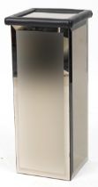 Contemporary mirrored column stand, 71.5cm H x 30cm W x 30cm D : For further information on this lot