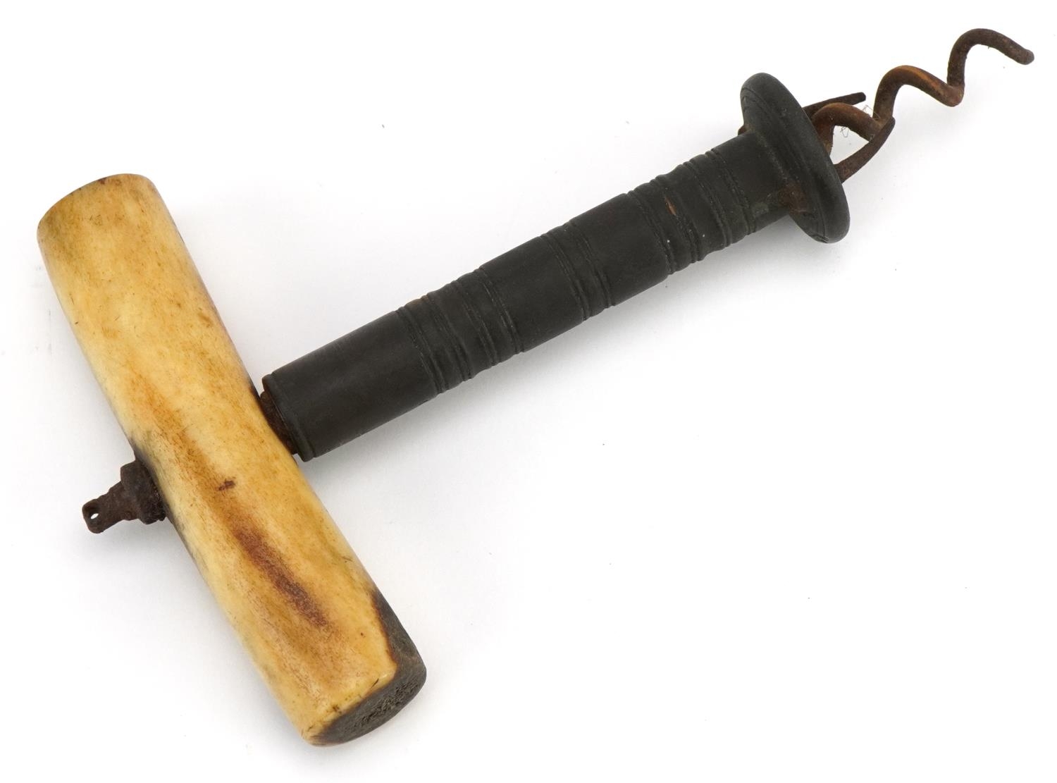 Mid 19th century Robert Jones & Son of Birmingham bone handled corkscrew, registered design number - Image 4 of 4