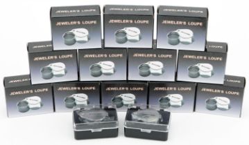 Twelve as new 30mm x 21mm jeweller's loupes : For further information on this lot please visit