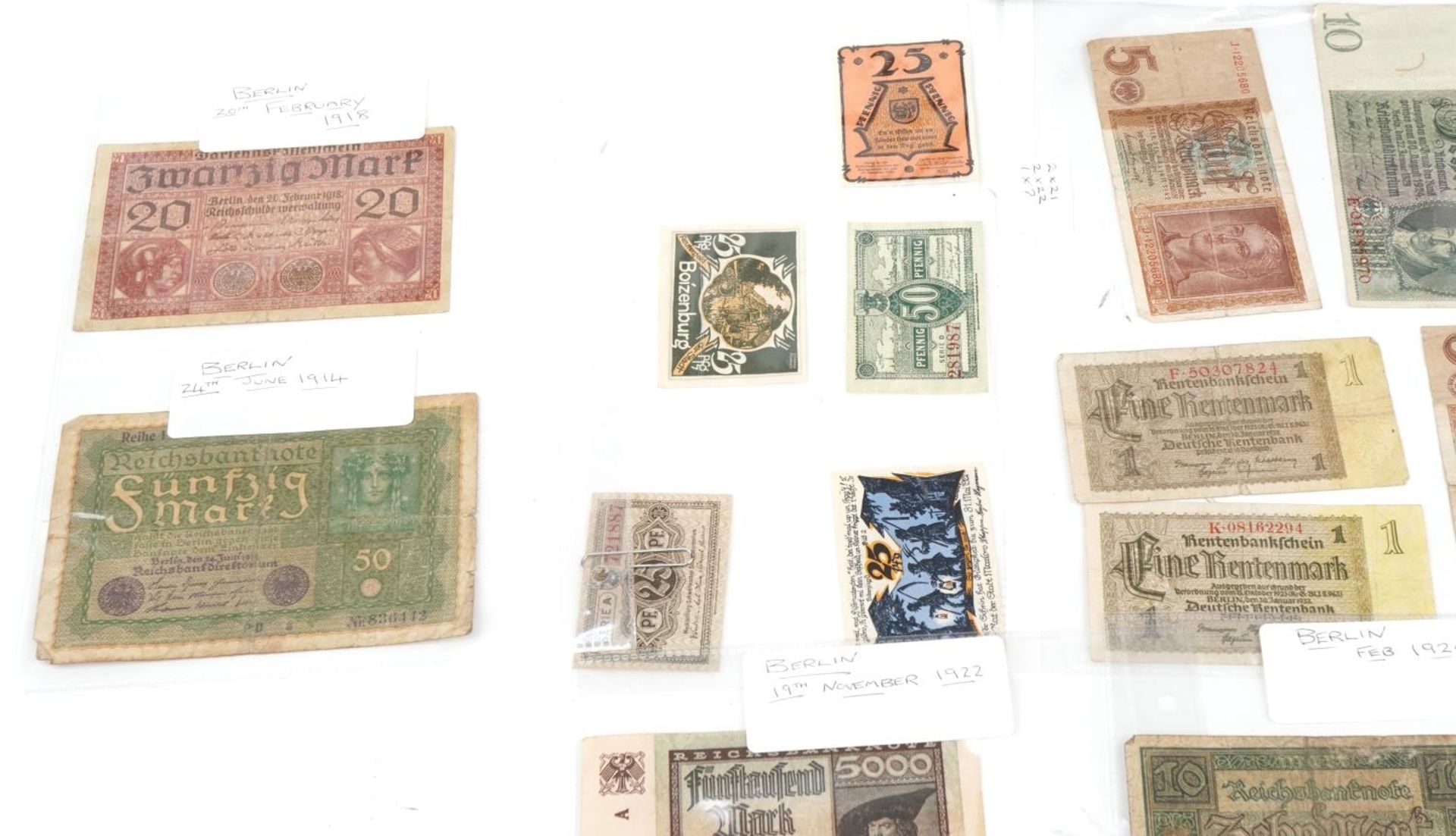 Collection of antique and later coinage and banknotes predominantly arranged in an album including - Image 2 of 7