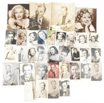 Film star autographs and facsimile signatures on photographs and cards including Bing Crosby,