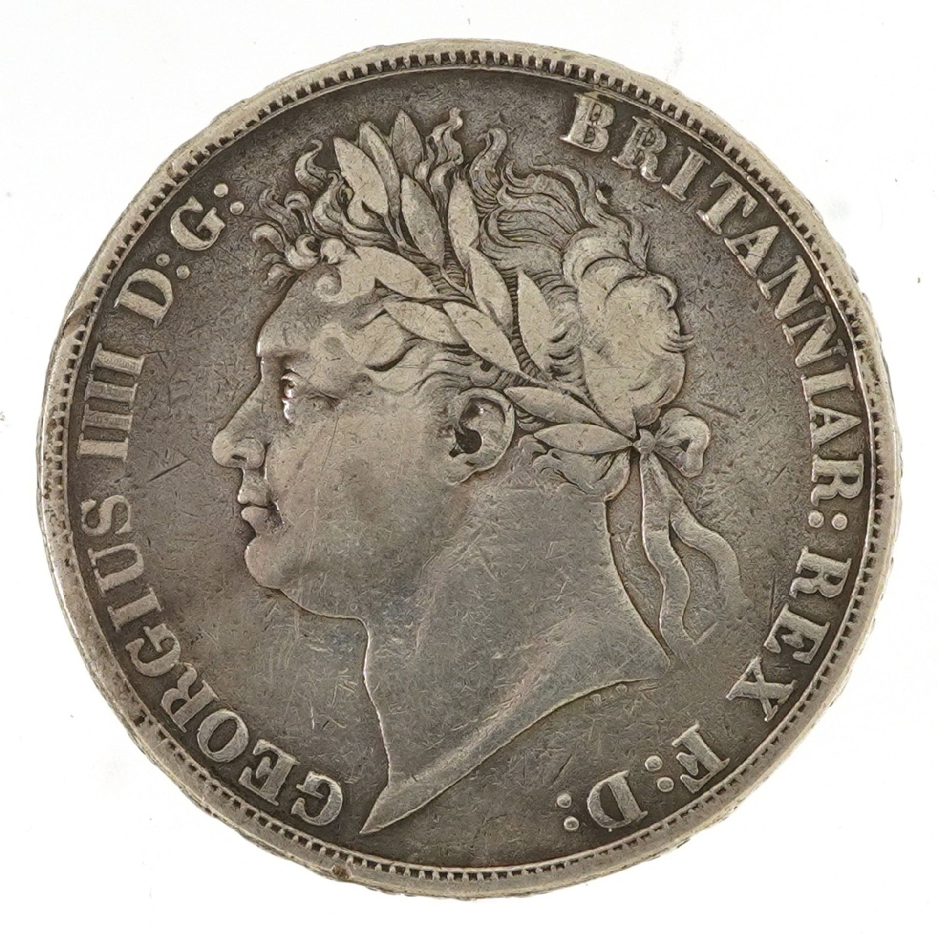 George III 1821 silver crown : For further information on this lot please visit Eastbourneauction. - Image 2 of 4