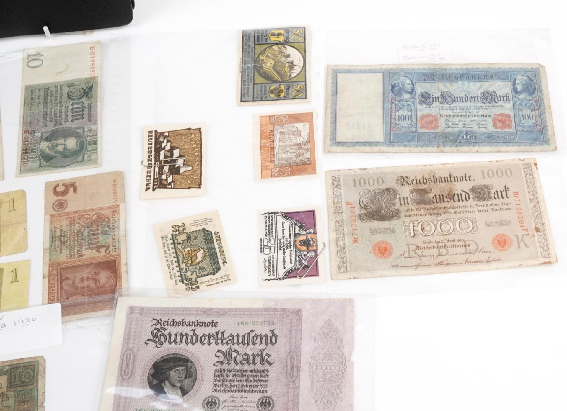 Collection of antique and later coinage and banknotes predominantly arranged in an album including - Image 3 of 7