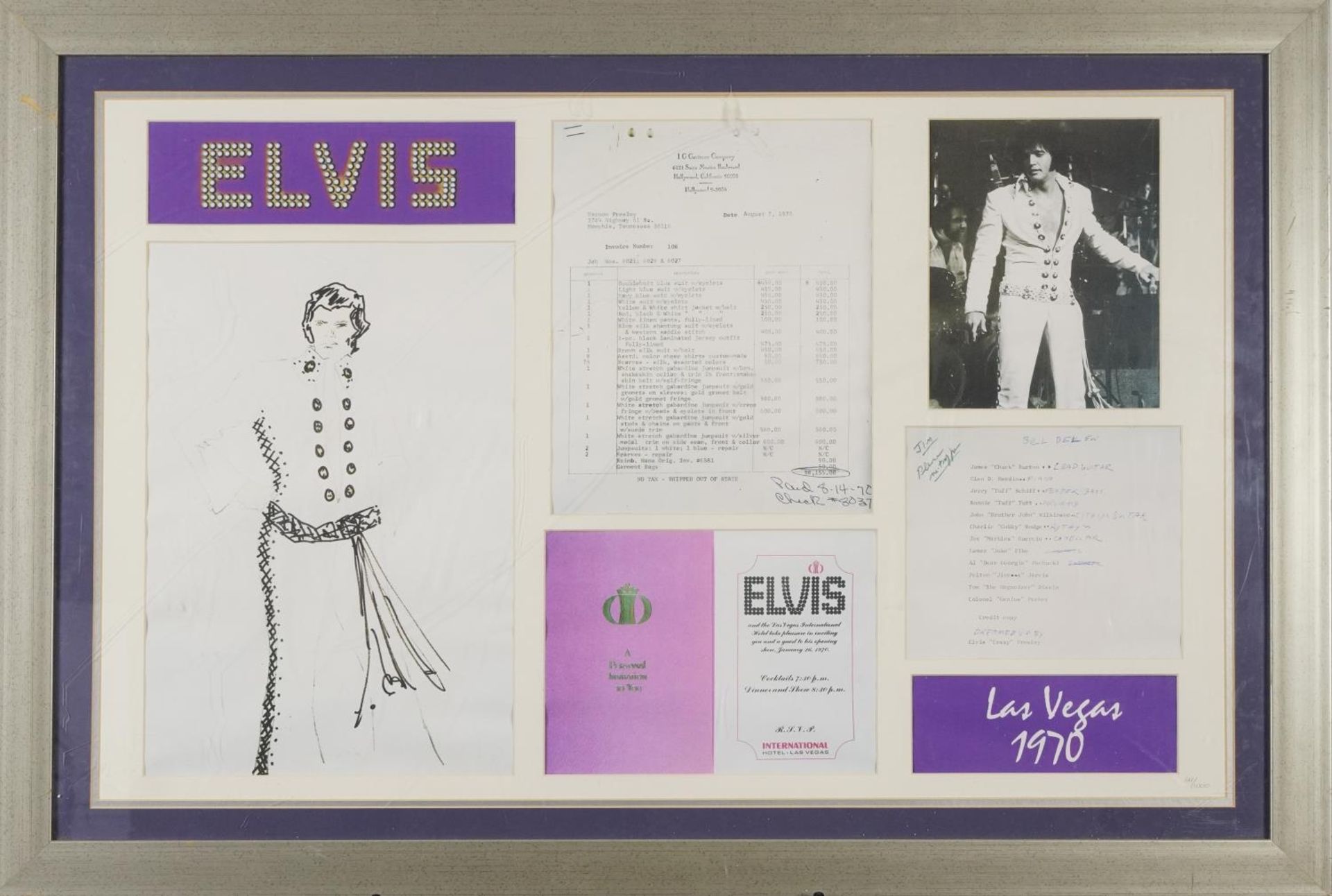 Framed Elvis Presley display, limited edition 612/1000, mounted and framed, 74cm x 48.5cm - Image 2 of 7