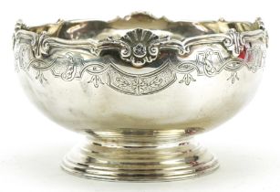 Goldsmiths & Silversmiths Co Ltd, George V circular silver footed bowl, London 1929, 10.5cm in