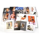 Collection of erotic photographs and contemporary prints including The Spice Girls and David Soul