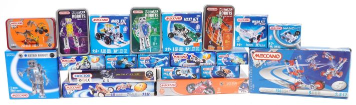 Collection of Meccano construction sets with boxes, some as new, including Metal Robots Collection :