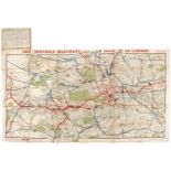 The District Railway Map canvas backed folding map of London, seventh edition, 106cm x 66cm : For